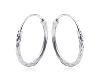 Silver Hoop Earring HO-2544